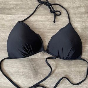 Push up bikini top black